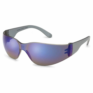 Gateway Starlite Safety Glasses - Gray Temples with Blue Mirror Lenses